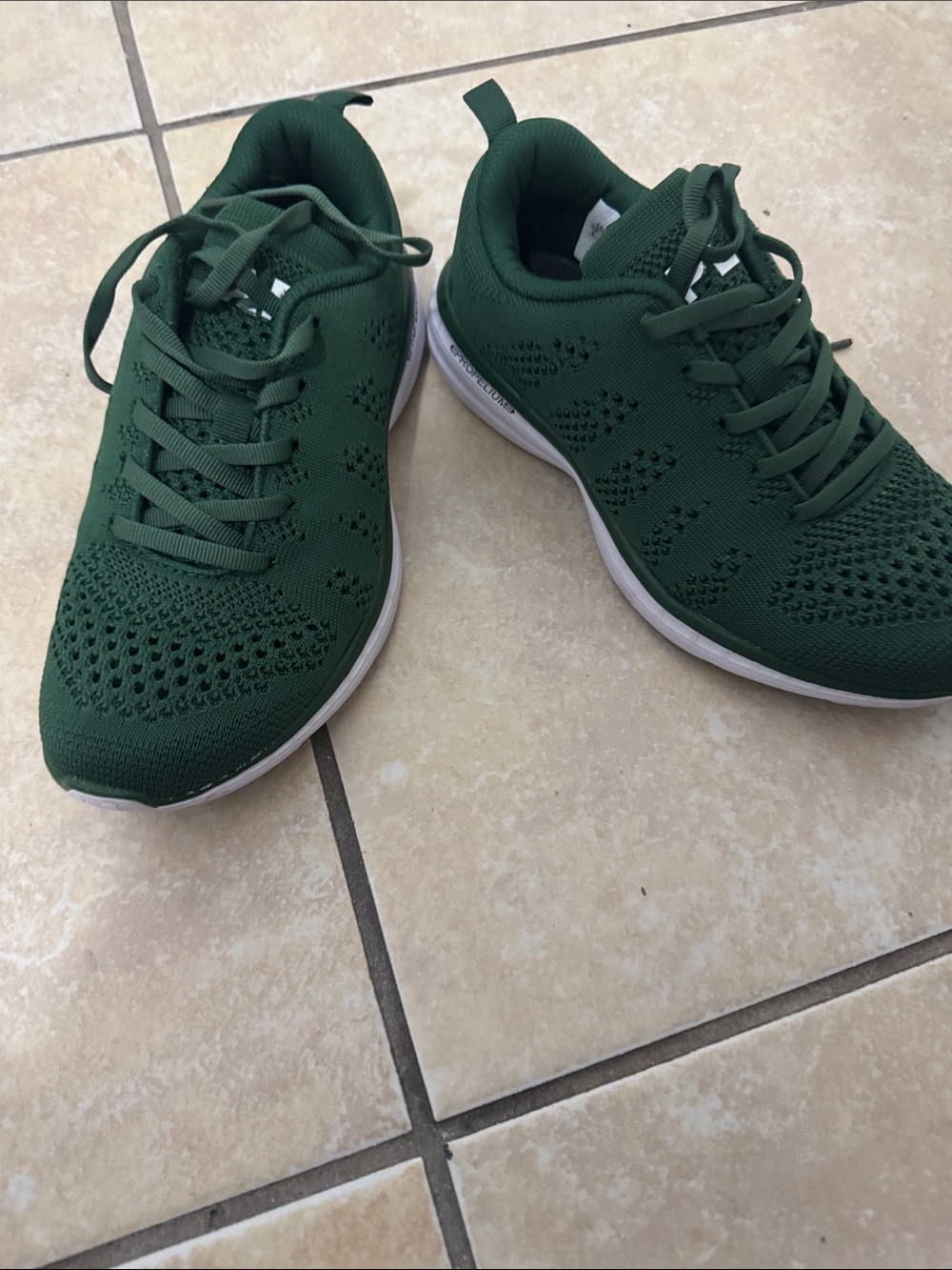 APL Women's Knit Lace-Up Sneakers - Dark Green